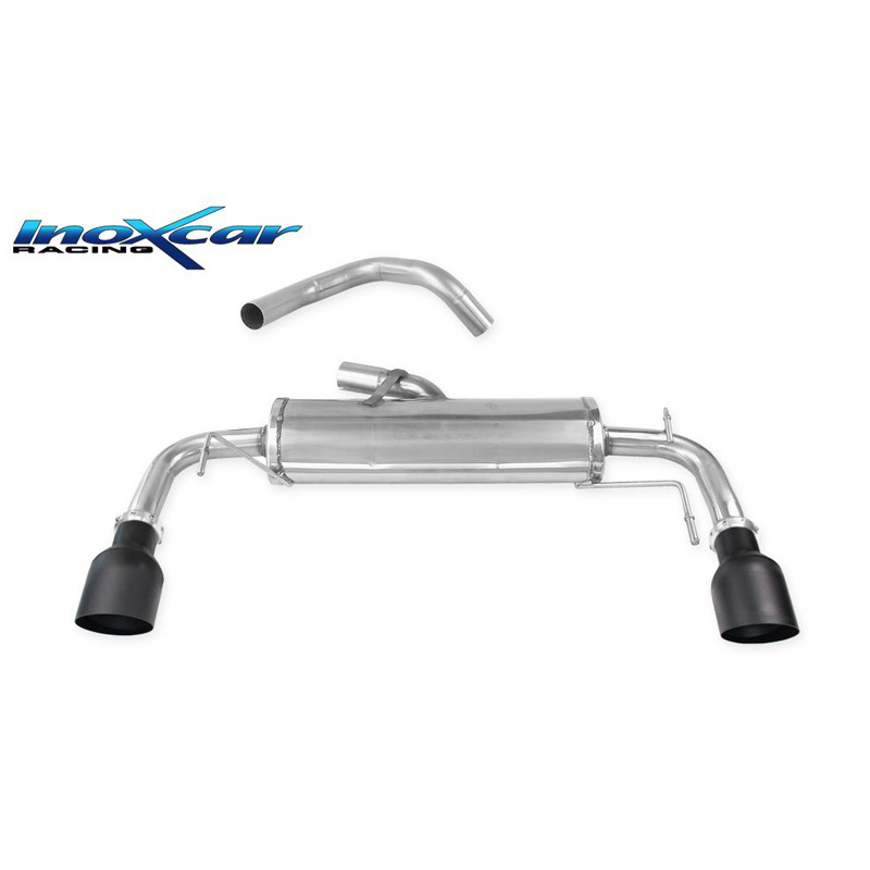 100% Inox Double Sport Exhaust  Fiat 500 Abarth 1.4T-Jet (135-160HP) 2008- + Cabrio 2010- 100mm Ceramic Black Edition (Ø48mm)