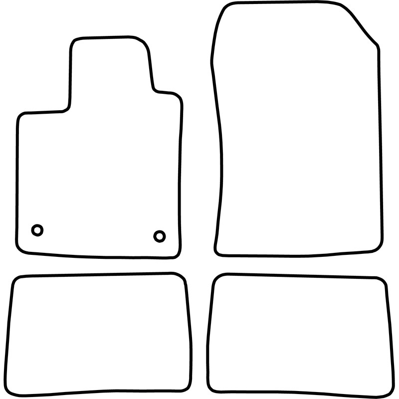 Set velour car mats  Renault Wind 2010-