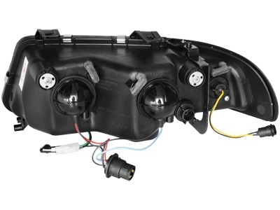Koplampen Audi A4 B5 95-99 LED Devil Eyes DRL look zwart