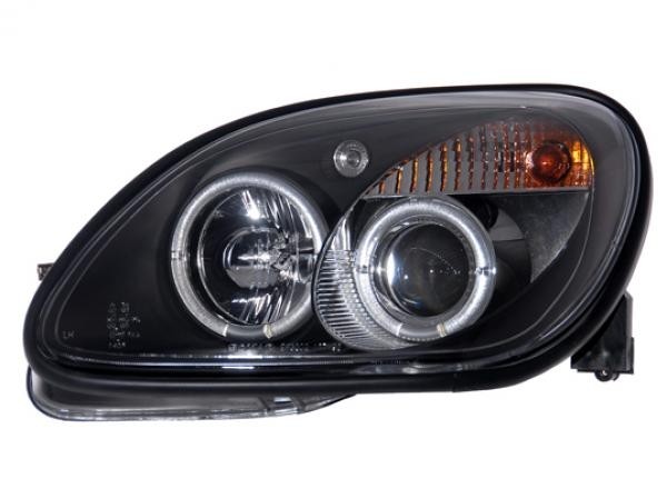 Headlights Mercedes SLK 98-00 Angel Eyes Black