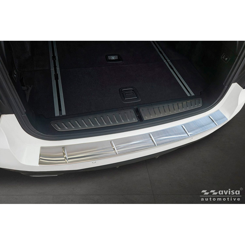 Avisa Stainless Steel Rear bumper protector  BMW 5-Series G31 M-Sport Touring Facelift 2020-2024 'Ribs'