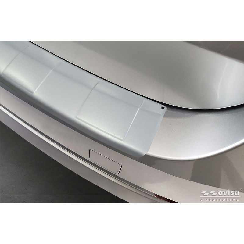 Avisa Stainless Steel Powdercoated Rear bumper protector  Skoda Octavia IV 2019-2024 & FL 2024- 'Soft Silver'