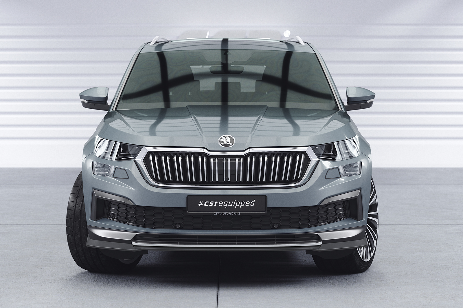 Voorspoiler Skoda Kodiaq CSR Glans Zwart