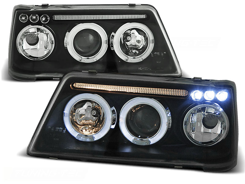 Koplampen Peugeot 205 Angel Eyes zwart