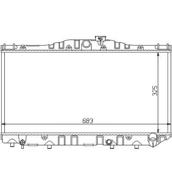 Radiator COROLLA/CARINA 87-92 325x683 1.8.2.0 DIESEL