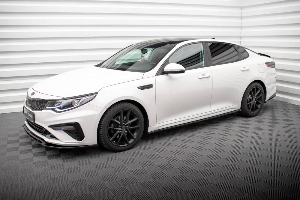 Zijskirts Kia Optima Facelift 2018 - 2020 Maxton Glans Zwart
