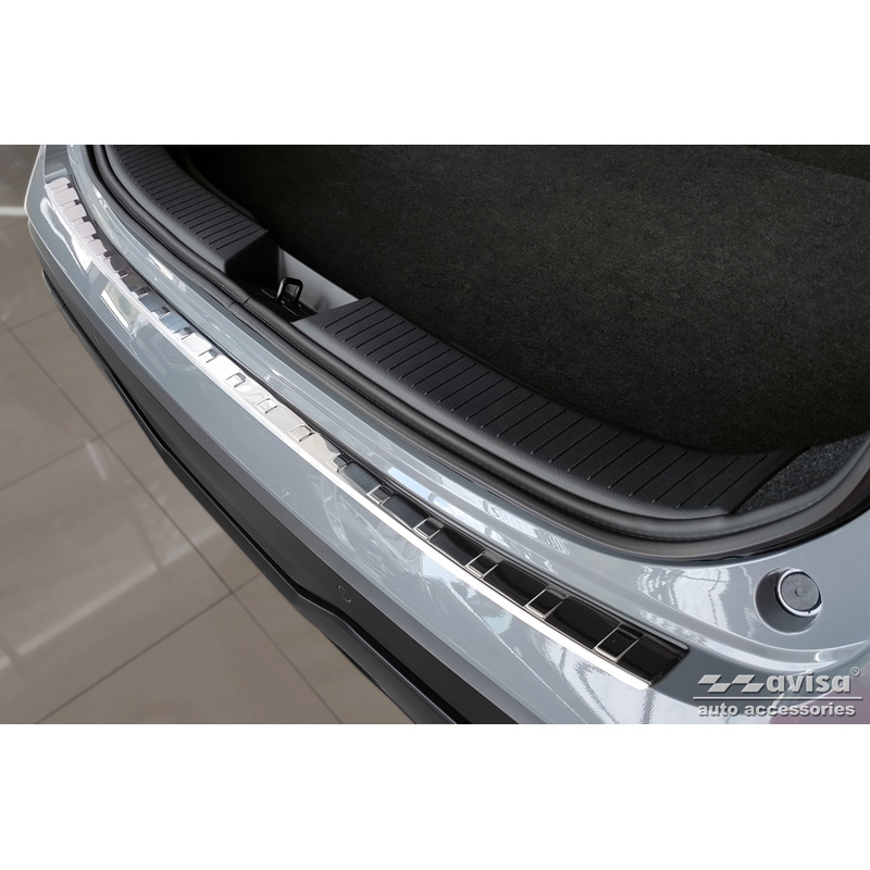 Stainless Steel Rear bumper protector  Nissan Qashqai III 2021- 'Ribs'