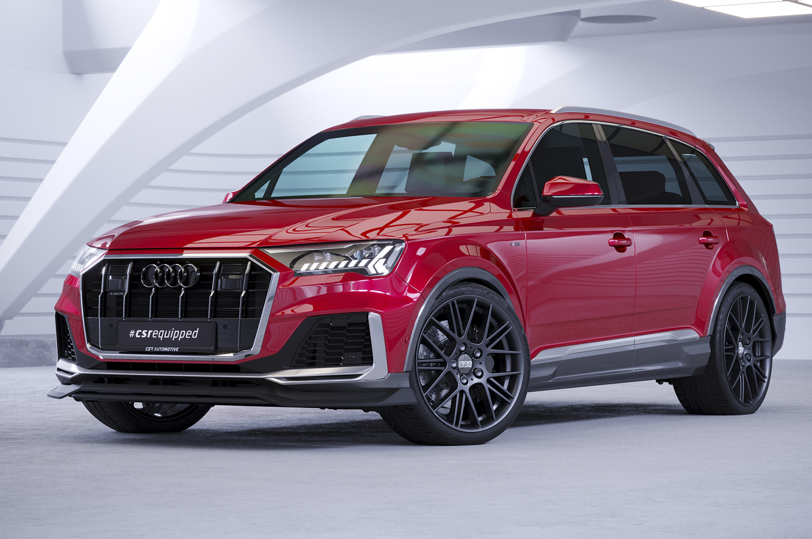 Voorspoiler Audi Q7 S-Line SQ7 CSR Glans Zwart