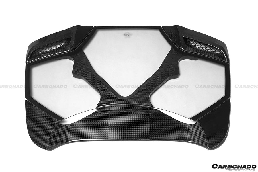 Ferrari 488 Spyder Carbon Fiber Engine Motorkap met Glass 2015-2019