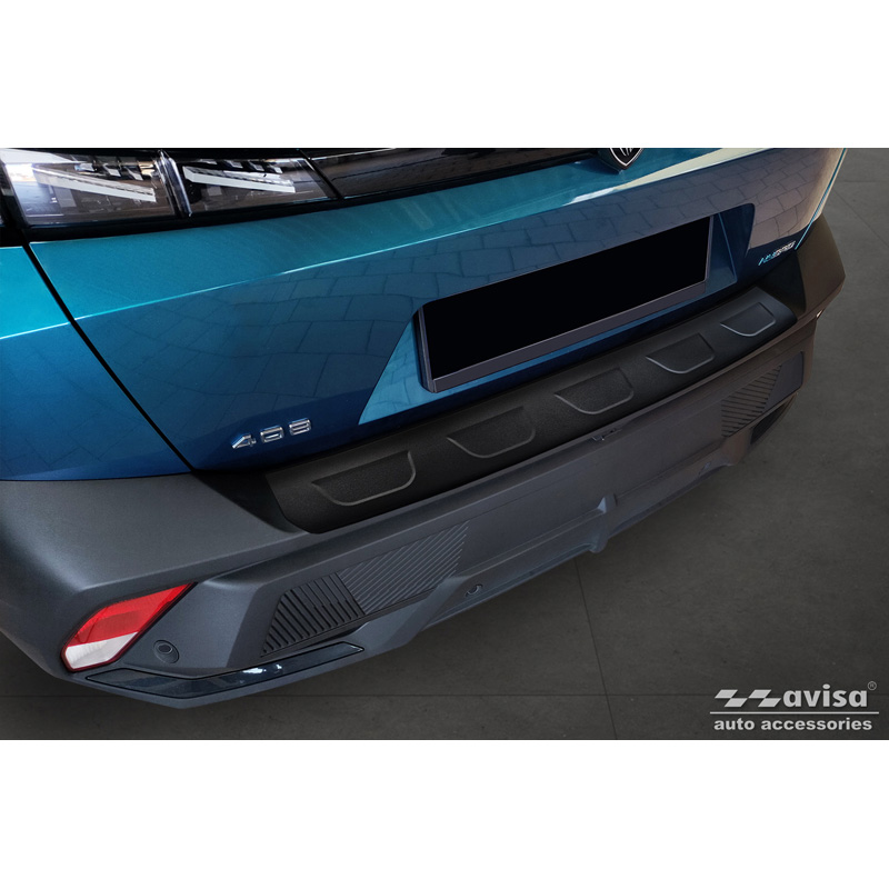 Matte black Stainless Steel Rear bumper protector  Peugeot 408 II Fastback 2023-
