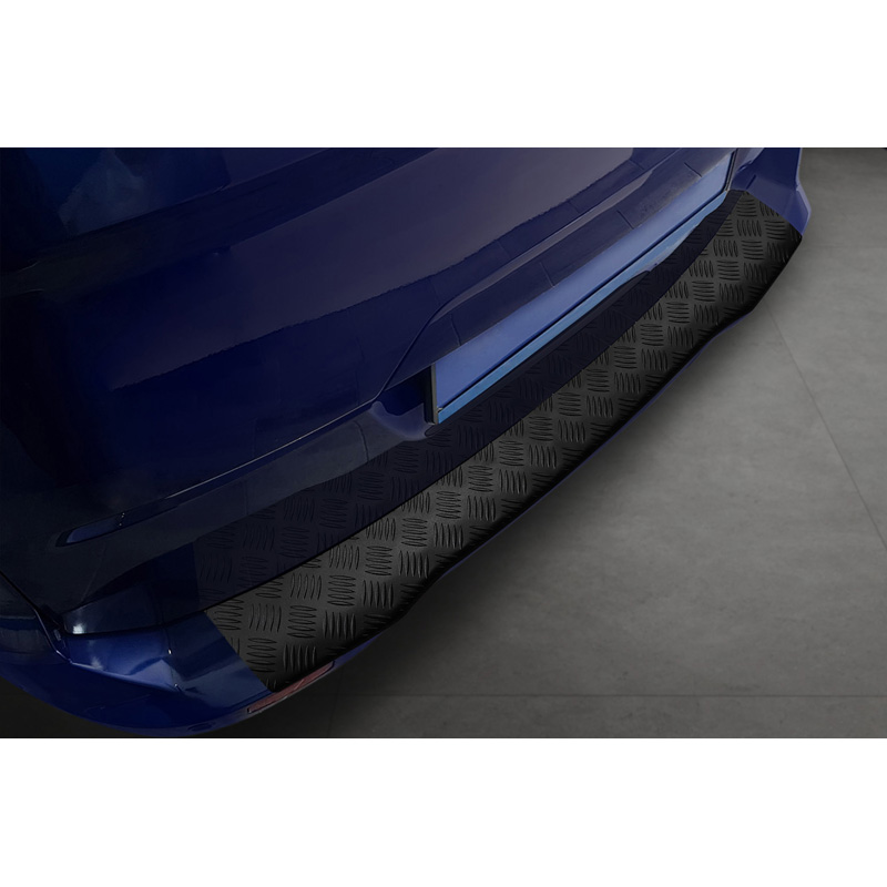 Matzwart Aluminium Achterbumperprotector  Ford Tourneo Courier/Transit Courier 2014- 'Riffled Plate'