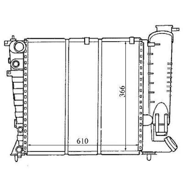 Radiator CITROEN ZX/306 93-95 610x366 1.9I2.0I2.0 16V +AC