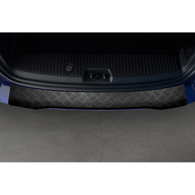 Matzwart Aluminium Achterbumperprotector  Ford Tourneo Courier/Transit Courier 2014- 'Riffled Plate'