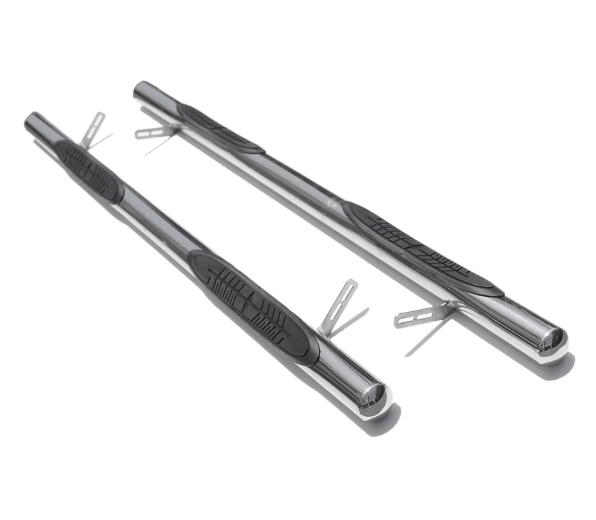 Treeplanken sidebars voor Mercedes Sprinter W906 lang L3/L4 staal grijs