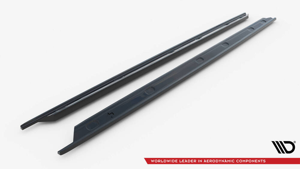 Zijskirts VW Caddy MK5 Maxton Glans Zwart