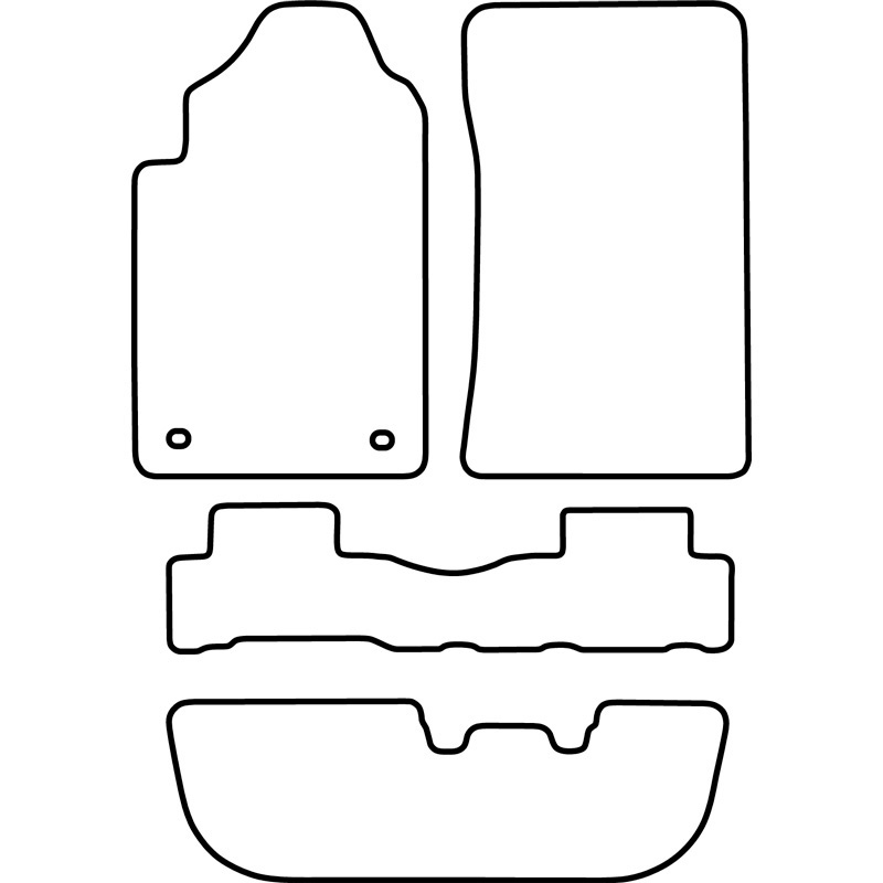 Set velour car mats  Ssang Yong Rexton 2002-2009