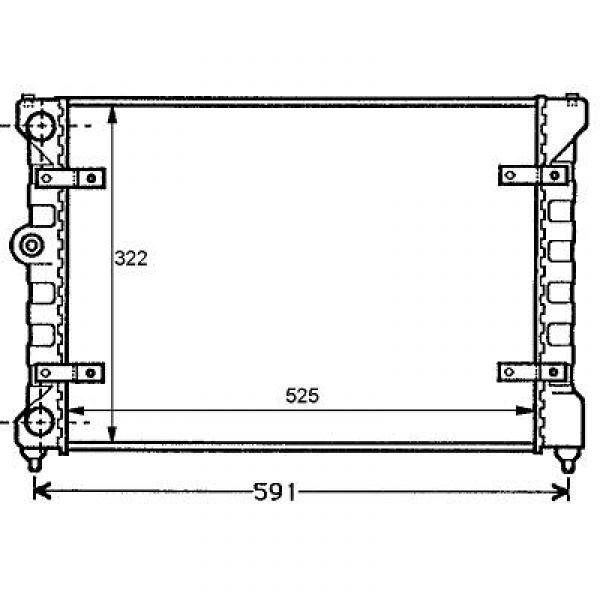 Radiator IBIZA/CORDOBA/CADDY 95-99 525x322 1.4/1.6/1.9 SDI -AC