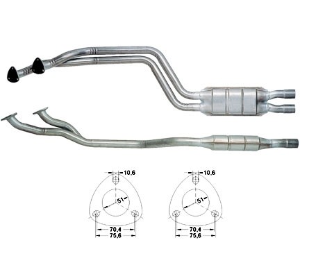 BMW 528i 2793 cc 142 Kw / 193 cv E39 Magnaflow CAT Bouwjaar: 9/9