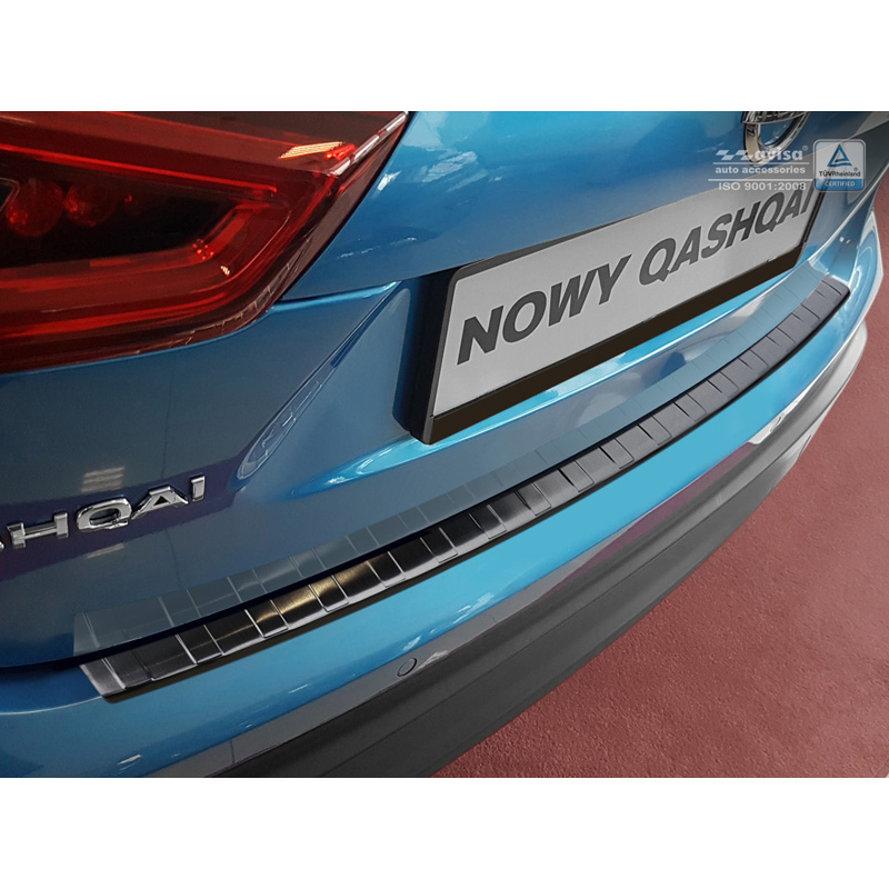 Zwart RVS Achterbumperprotector  Nissan Qashqai II Facelift 2017-2021 'Ribs'