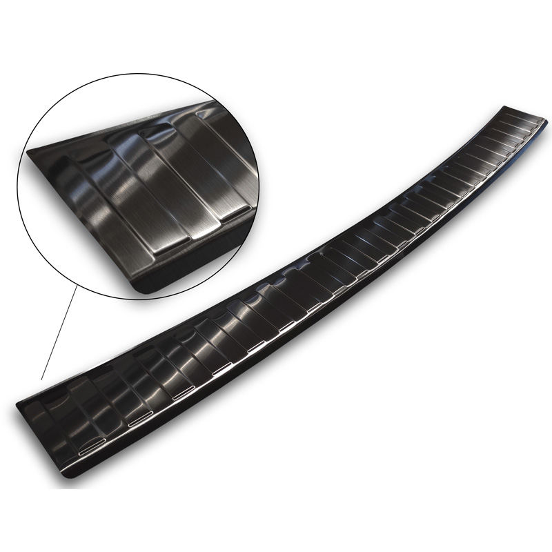 Black Stainless Steel Rear bumper protector  Peugeot 308 II SW 2013-2017 & Facelift 2017-2021 'Ribs'