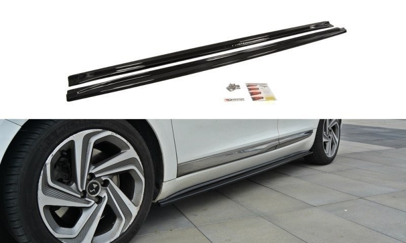 Zijskirts Diffusers Citroen DS5 Facelift Glanzend Zwart