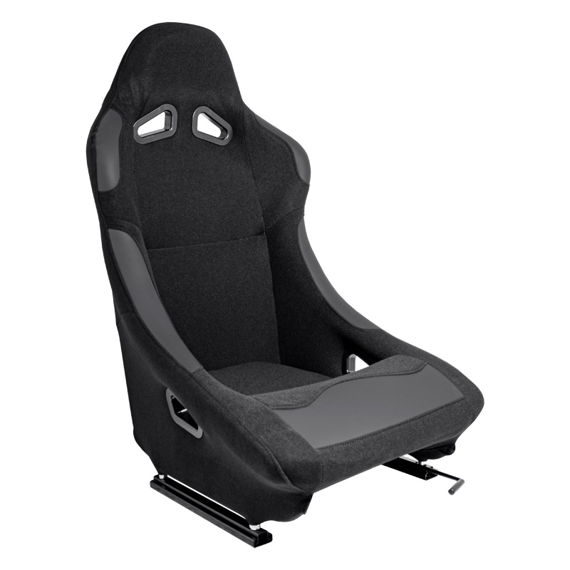 Sport seat 'BW' - Black - Non-reclinable back-rest - incl. slides
