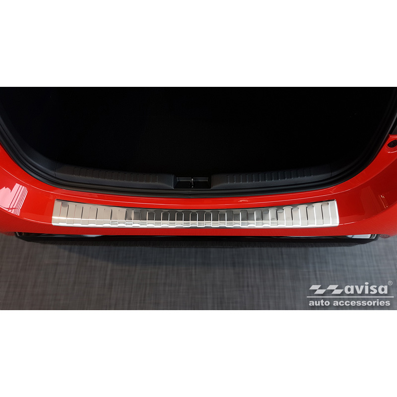 Stainless Steel Rear bumper protector  Toyota Yaris IV HB 5-doors (excl. GR) 2020-2024 & Facelift 2024- 'Ribs'
