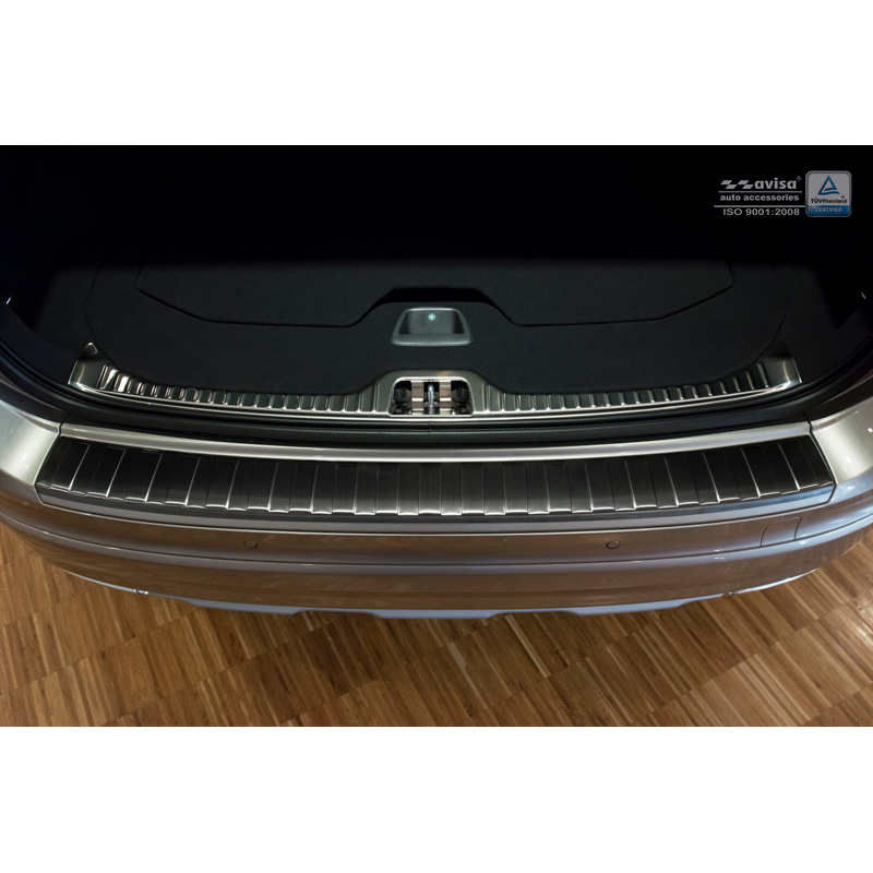 Zwart RVS Achterbumperprotector  Volvo XC60 2013-2016 'Ribs'