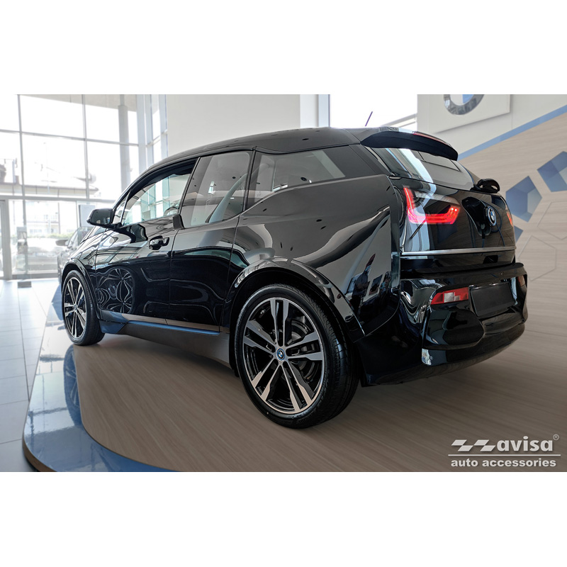 Matzwart RVS Achterbumperprotector  BMW i3 (i01) 2013-2017 & FL 2017-2022 'Ribs'