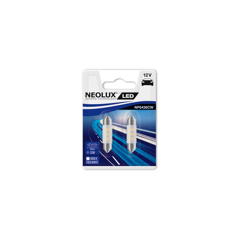 Neolux LED Retrofit 6000K - Festoon 36mm - 12V/0.5W - set of 2 pieces