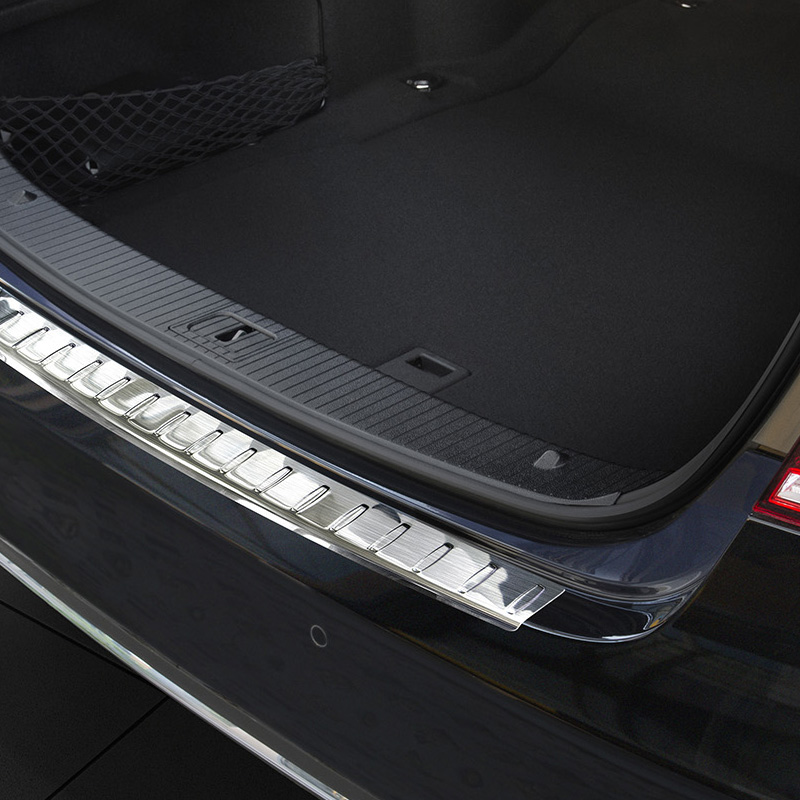 Stainless Steel Rear bumper protector  Mercedes E-Class W212 Sedan 2013-2016 'Ribs'