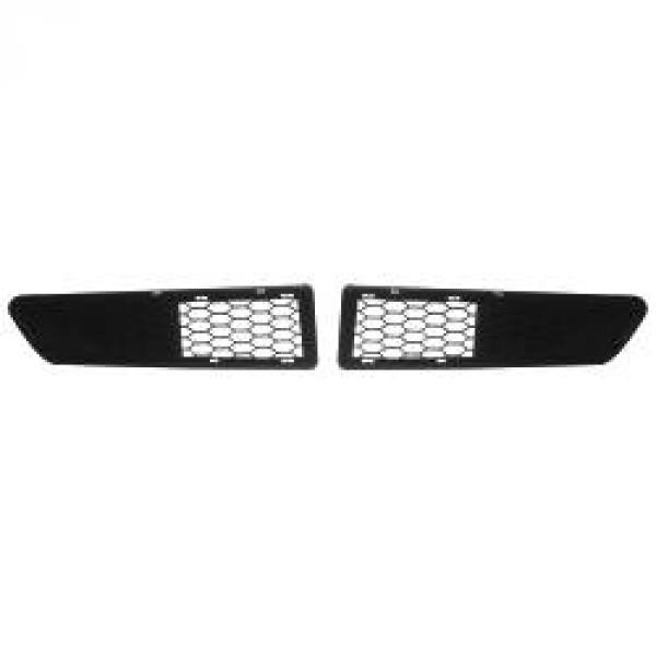 Bumper Grill links LOGAN 04-08 ZWART