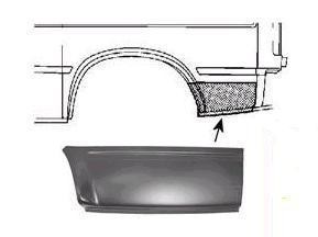 eindplaat, LWB, rechts, 09/1991-Ford Transit, 1994-2000