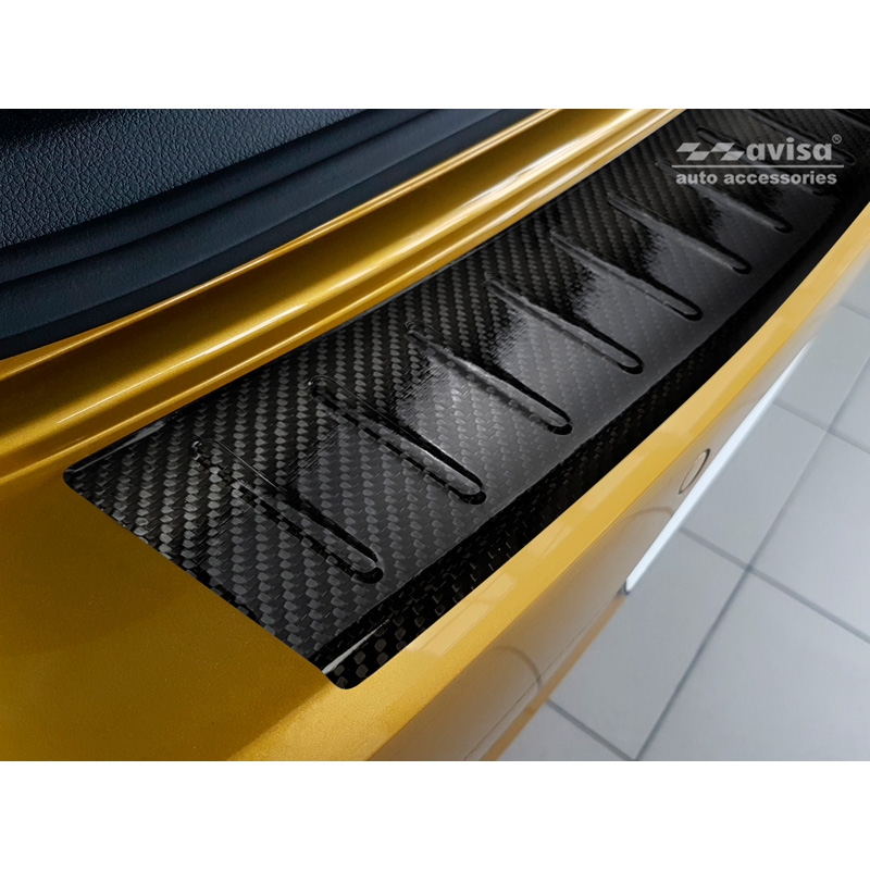 Real 3D Carbon Rear bumper protector  Volkswagen Golf VII HB 3/5-doors 2012-2017 & FL 2017-2019 'Ribs'