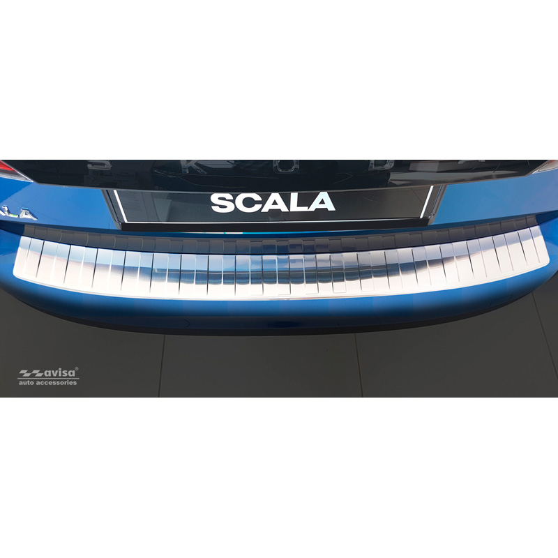 Stainless Steel Rear bumper protector  Skoda Scala 2019-2024 & Facelift 2024- 'Ribs'
