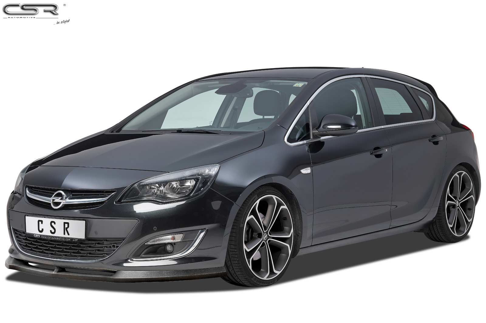 Voorspoiler Opel Astra J Glans Zwart
