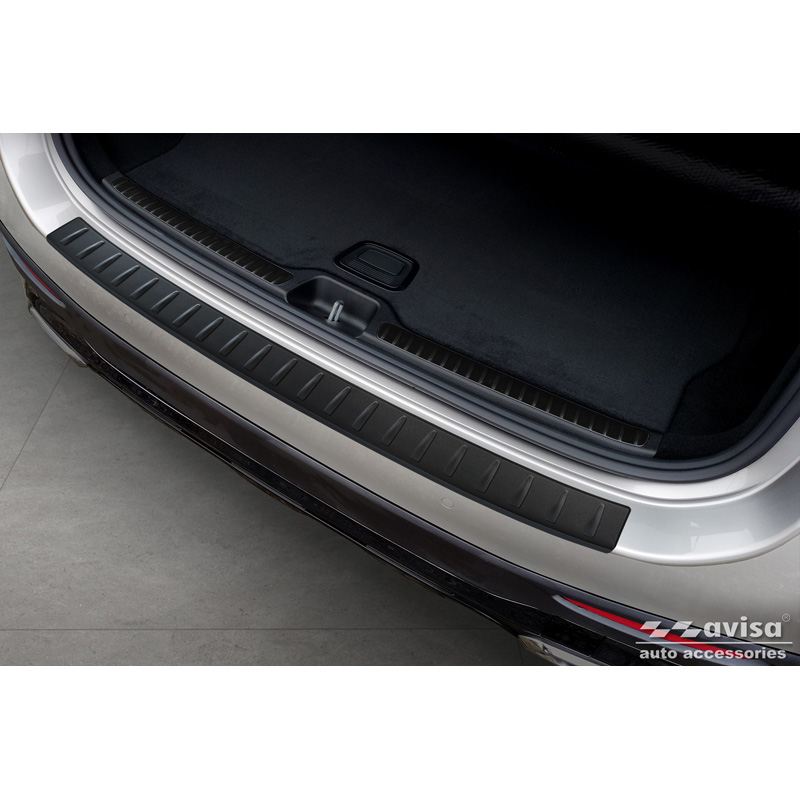 Matt Black Stainless Steel Rear bumper protector  Mercedes GLC II (X254) 2022- 'Ribs'