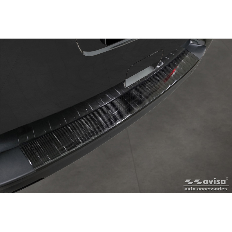 Real 3D Carbon Rear bumper protector  Peugeot Traveller 2016- 'Ribs'
