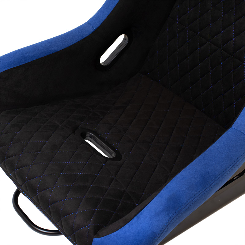 Sportstoel 'LV' - Zwart/Blauw - Vaste polyester rugleuning - incl. sledes