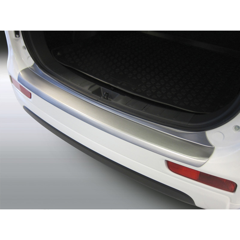 ABS Rear bumper protector  Mitsubishi Outlander 9/2012-9/2015 'Brushed Alu' Look