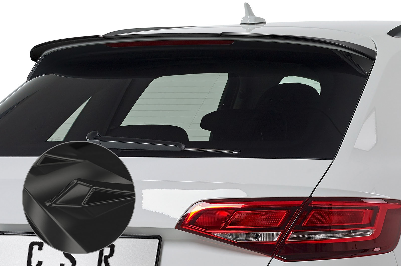CSR achterspoiler Audi A3 Sportback Glans zwart