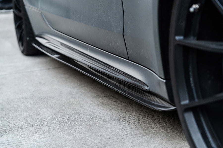 Mercedes Benz C-Class W205 Coupe PS Style Carbon Zijskirts 2015-2021