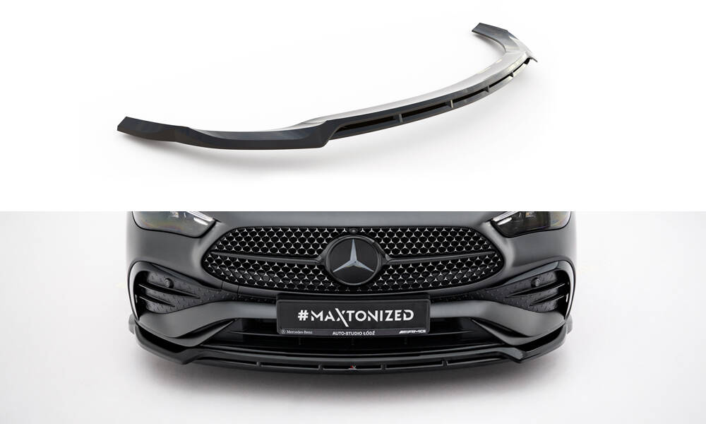 Voorspoiler V.1 Mercedes-Benz CLE AMG-Line C236 Maxton Glanzend zwart