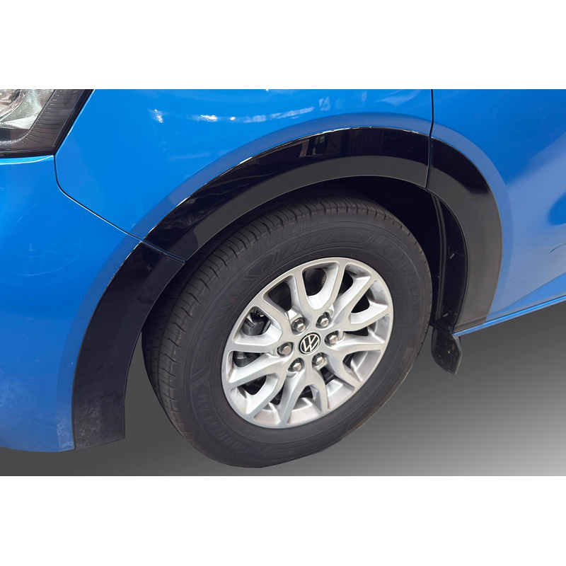 RGM Satz Kotflügelverbreiterungen passend für Volkswagen Transporter T7 2024- Kurzer Radstand - Linker Schiebetür - Glänzend Schwarz