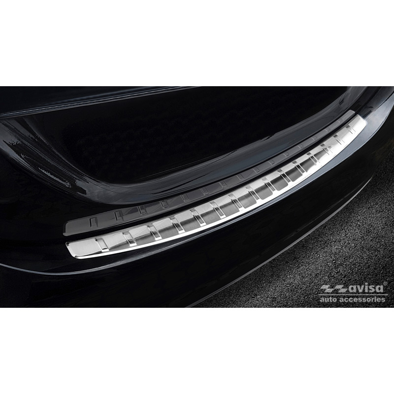 Stainless Steel Rear bumper protector  Mercedes C-Class W205 Sedan 2014-2019 & 2019-2021 'Ribs'