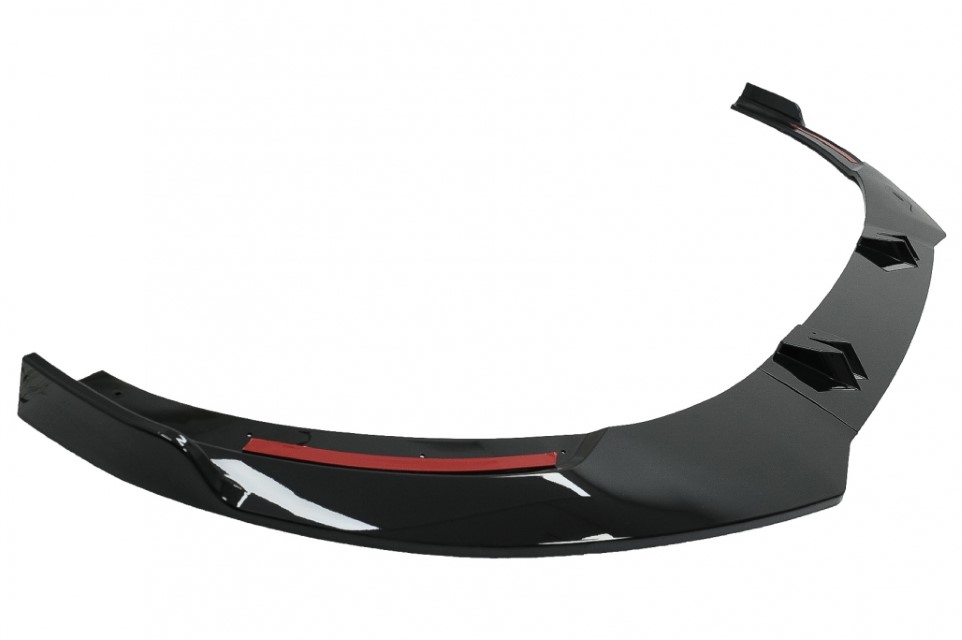 Voorspoiler Audi A6 C8 4K Glanzend Zwart