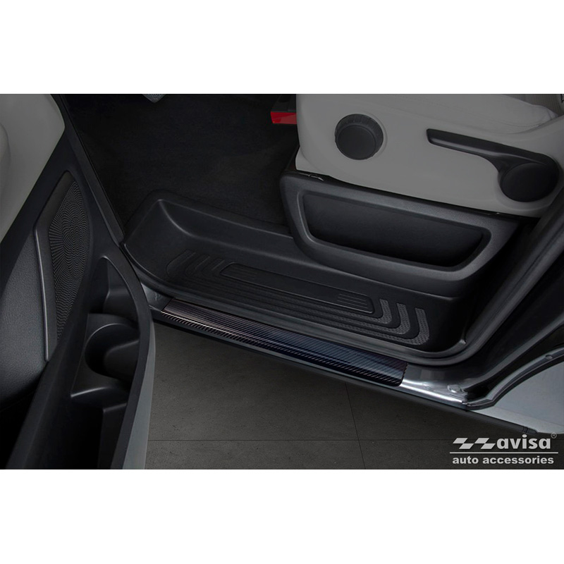3D Black Carbon Door sill protectors  Mercedes Vito & V-Class 2014-2019 & Facelift 2019- 2-pieces