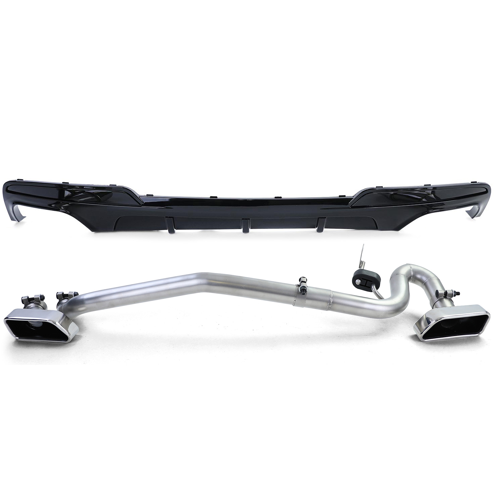 Diffuser BMW 5 Serie M Pakket F10 F11 Zilveren Sierstukken