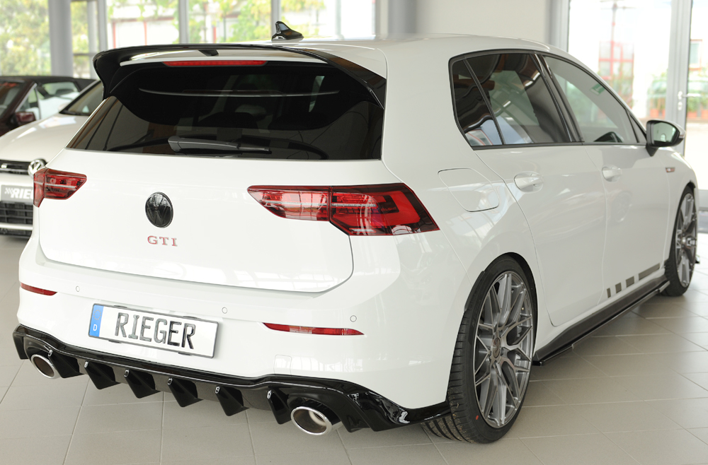 Diffuser Volkswagen Golf 8 GTI Clubsport Rieger Glans Zwart