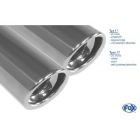 VW Scirocco - 13 Einddemper Uitgang rechts/links - 2x76 Typ 17 r